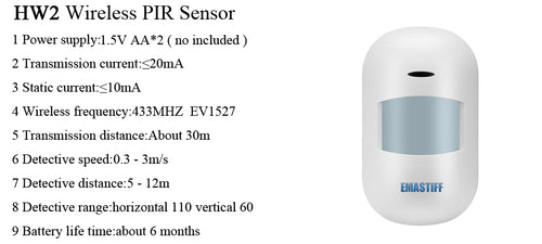 Sistema de alarme sem fio Home Security, Wi-Fi, GSM, detector de sensor de movimento, compatível com Alexa e Google, Tuya Smart Life APP