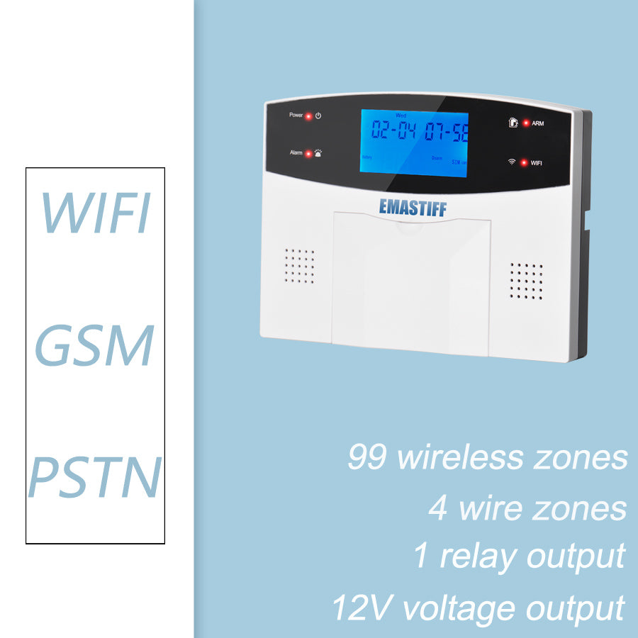 Sistema de alarme sem fio Home Security, Wi-Fi, GSM, detector de sensor de movimento, compatível com Alexa e Google, Tuya Smart Life APP