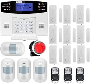 Sistema de alarme sem fio Home Security, Wi-Fi, GSM, detector de sensor de movimento, compatível com Alexa e Google, Tuya Smart Life APP