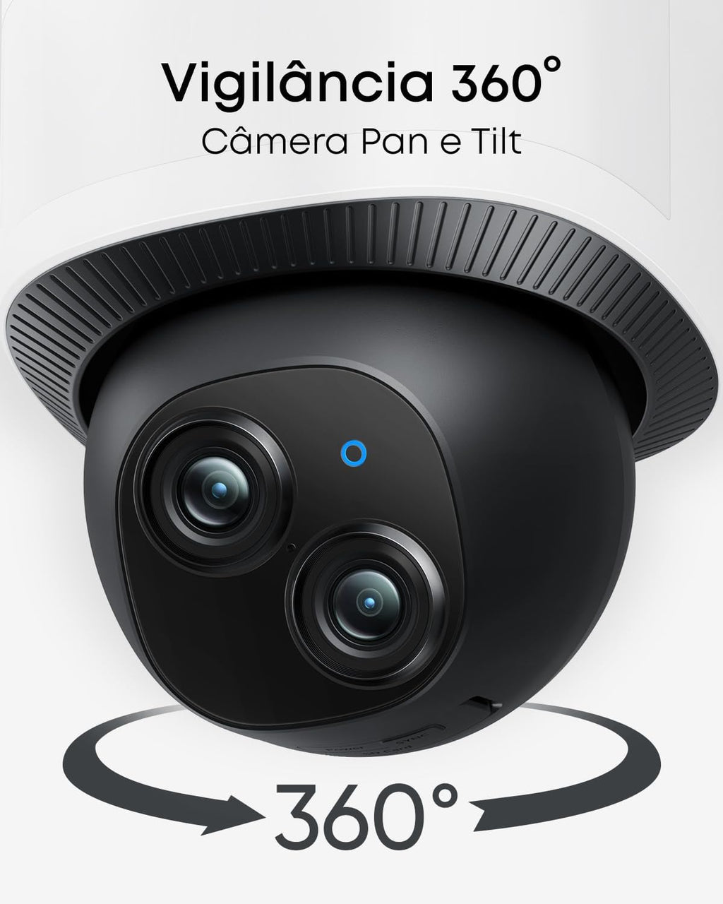 Câmera Vigilância 360°: Segurança Total com IA e Luz Inteligente Wi-fi Detecção Inteligente duas câmeras