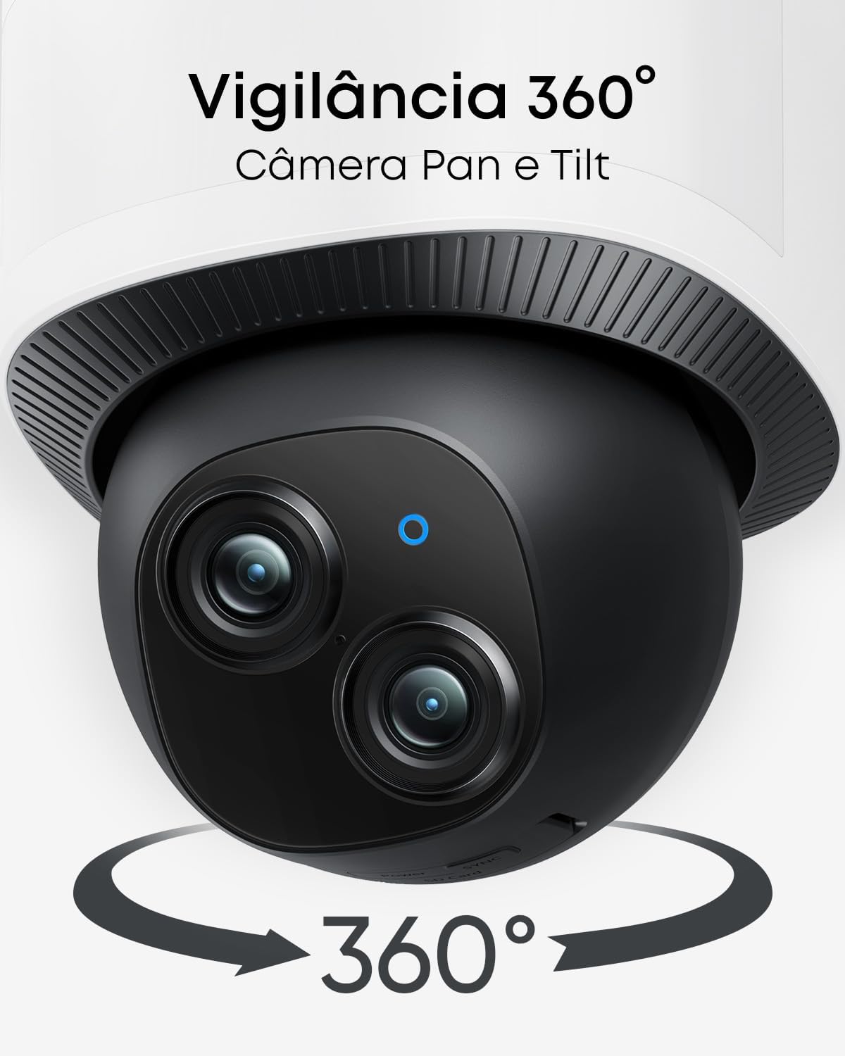 Câmera Vigilância 360°: Segurança Total com IA e Luz Inteligente Wi-fi Detecção Inteligente duas câmeras