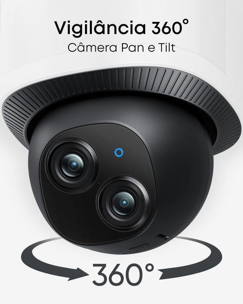 Câmera Vigilância 360°: Segurança Total com IA e Luz Inteligente Wi-fi Detecção Inteligente duas câmeras