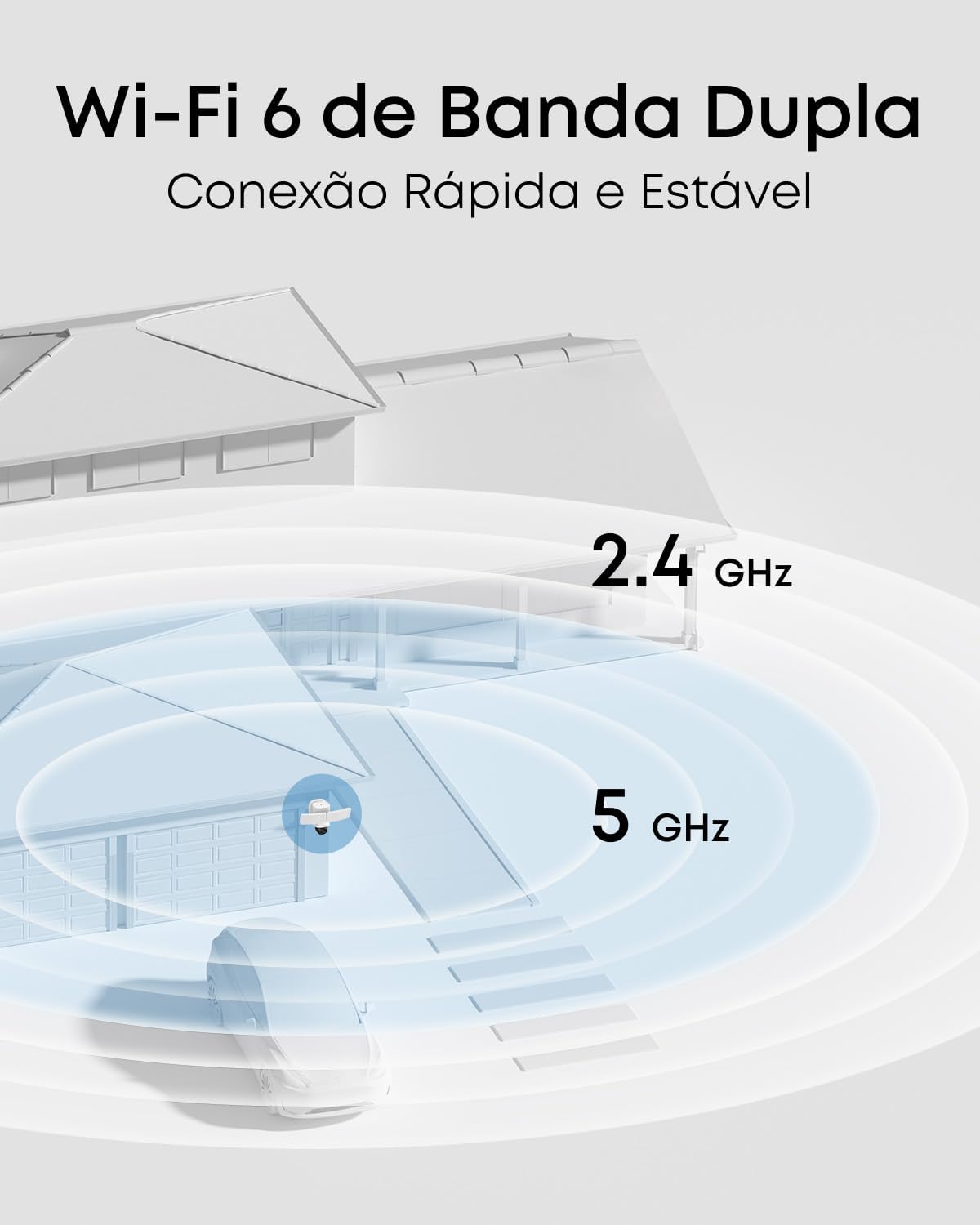 Câmera Vigilância 360°: Segurança Total com IA e Luz Inteligente Wi-fi Detecção Inteligente duas câmeras