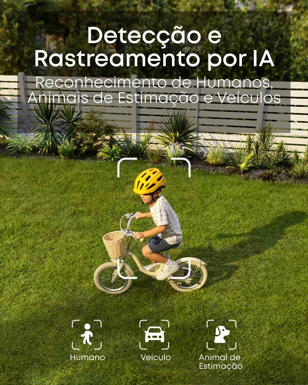 Câmera Vigilância 360°: Segurança Total com IA e Luz Inteligente Wi-fi Detecção Inteligente duas câmeras