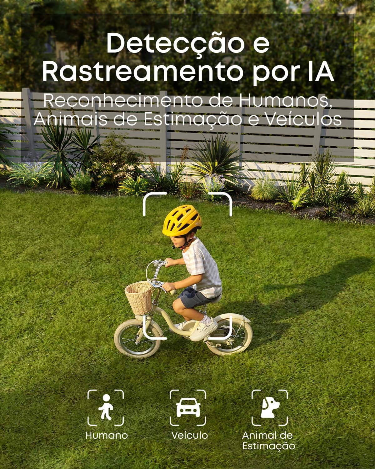 Câmera Vigilância 360°: Segurança Total com IA e Luz Inteligente Wi-fi Detecção Inteligente duas câmeras
