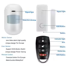 Sistema de alarme sem fio Home Security, Wi-Fi, GSM, detector de sensor de movimento, compatível com Alexa e Google, Tuya Smart Life APP